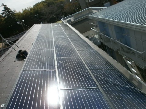 太陽光発電設置後屋根