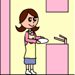 セミクローズド型キッチン図